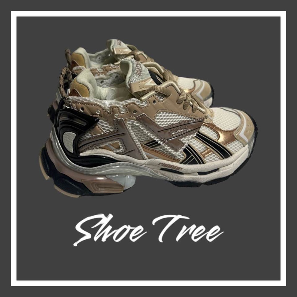 Balenciaga Runner Track Trainer Runners Sneakers Women Size 7 Sneaker Tan Brown